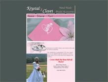 Tablet Screenshot of krystalsweddingcloset.com